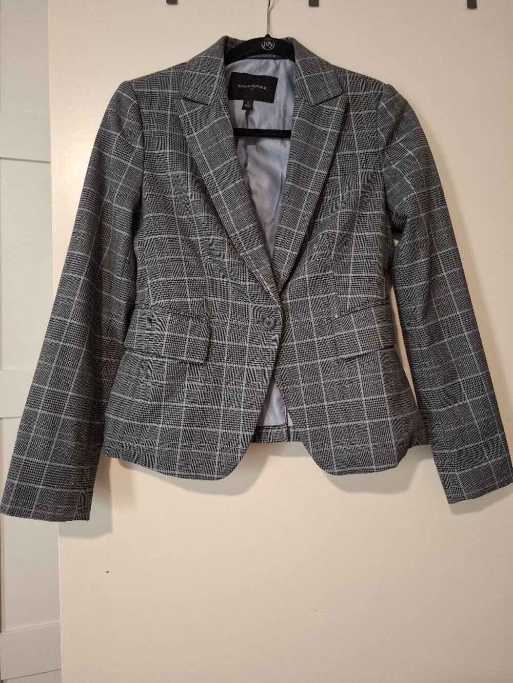 Banana Republic plaid blazer new 0